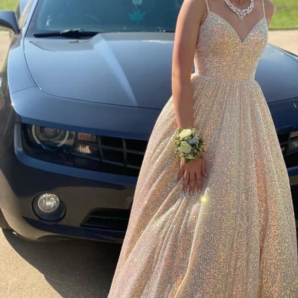 Sherri Hill | Dresses | Sherri Hill Champagne Iridescent Spaghetti Strap Ball Gowncorset | Poshmark Sherri Hill | Dresses | Sherri Hill Champagne Iridescent Spaghetti Strap Ball Gowncorset | Poshmark
